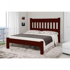 Imagem de Cama Queen Size Imperial de Madeira Maciça Tauari Mogno