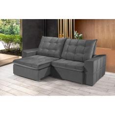 Imagem de Sofá Retrátil e Reclinável 2,50m ESTILO ESTOFADOS - CANCÚN com SoftGel D33 "CINZA"