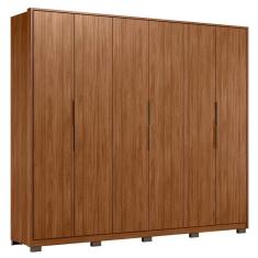 Imagem de Guarda Roupa Casal Atrice 6 Portas Nogueira Touch com Pés Demóbile - Demartêz