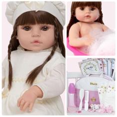 Imagem de Boneca Reborn Baby Menina Recem Nascida Linda Pode Dar Banho