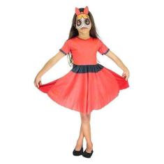 Imagem de Fantasia Super Poderosas Carnaval Florzinha Infantil Com Máscara - Fan