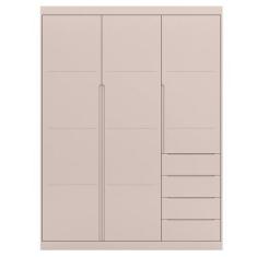 Imagem de Guarda Roupa Infantil 3 Portas E 4 Gavetas Pérola Rose - Phoenix - Pho