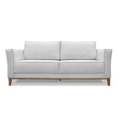 Imagem de Sofá 3 Lugares Base De Madeira Grace 230 Cm Linho S04 - D'rossi Cor Grigio