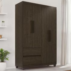 Imagem de Guarda-Roupa De Solteiro Madri 4 Portas 2 Gavetas  - Tudo De Móveis -