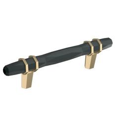 Imagem de Amerock | Puxador de armário | Bronze preto/champanhe dourado | 96 mm de centro a centro | Londres | 1 pacote | Puxador de gaveta | Puxador de gaveta | Ferragens de armário