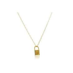Imagem de Colar Cartie Com Pingente De Cadeado Folheado Em Ouro 18K
