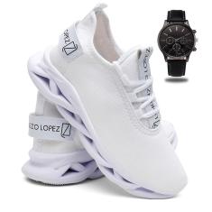 Imagem de Tênis Masculino Sport Corrida e Academia Confortável + Relógio-Masculino
