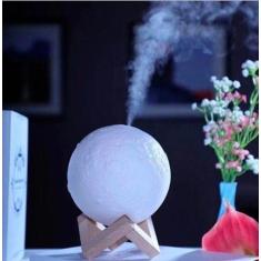 Imagem de Umidificador Aromatizador Luminária Abajur Lua Cheia 3D - Lelong