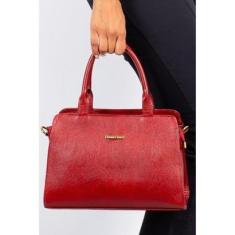 Imagem de Bolsa de couro liso estruturada Emili - Whisky-Feminino