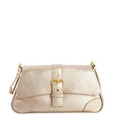 Imagem de Bolsa Leopoldine em Couro Legítimo Dourada com Fivela-Feminino