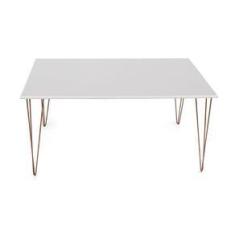 Imagem de Mesa de Jantar Elen 140x80cm Tampo  com Base Cobre