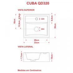 Imagem de Kit Cuba Q32 Com Válvula Click 1 1/2 Compace Bege