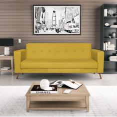 Imagem de Sofá 3 Lugares 200cm Marisa Suede Yescasa Amarelo
