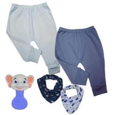 Imagem de Kit 5Pç Roupinha De Bebê Masculino Feminino Calça Mordedor - Koala Bab