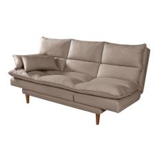 Imagem de Sofá Cama Vancouver 3 Lugares Império Reclinável Casal Pés Madeira Suede Chocolate 377