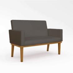 Imagem de Namoradeira Com Base Poltrona Decorativa Luxo Tecido - Balaqui Decor