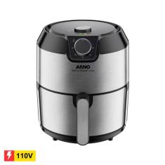 Imagem de REEMBALADO: Fritadeira Elétrica sem Óleo Air Fryer Arno Super Inox IFRY 4,2L Preta e Inox - 110V