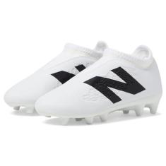 Imagem de New Balance Tênis de futebol Tekela Magique Fg V4+ unissex, Branco/preto/vermelho verdadeiro, 5 Big Kid