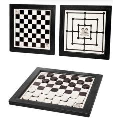 Imagem de Jogo 2 em 1 Dama Trilha Dutati 24cm Tabuleiro + Peças - Zein