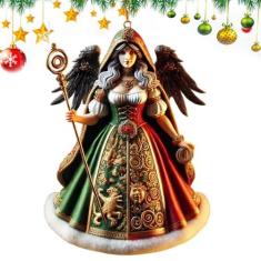 Imagem de Enfeites de acrílico para árvore de Natal, Enfeites de Natal de lendas - Pingente de Festival Lendário,Charme de carro, pingente de Natal para decoração de férias em ambientes internos e externos
