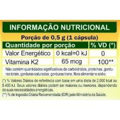 Imagem de Kit 2 Vitamina K2 Menaquinona Mk7 60 Cápsulas Unilife