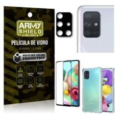 Imagem de Kit Película de Câmera Galaxy A71 + Película 3D + Capa Anti Impacto - Armyshield