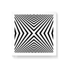 Imagem de Arte Maníacos Quadro Decorativo Optical Linhas Retas - 30x30cm (Moldura em laca )