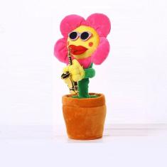 Imagem de Brinquedo elétrico de pelúcia de girassóis cantando e dançando para crianças
