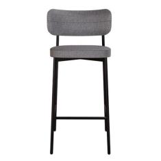 Imagem de Banqueta Alloa Fixa com 4 Pés 50 X 44,7 X 163,5cm com 1 Unidade Cinza/Preto Epoxi