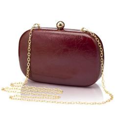 Imagem de CARIEDO Bolsa clutch noturna cor sólida couro PU bolsa formal adequada para casamento/formatura/eventos de gravata preta, 991-marrom