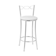 Imagem de Kit 2 Banquetas Cromadas BC51-B A102 Branco Tre Paroni