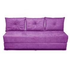 Imagem de Sofá Cama Bicama 3 Lugares Casal Sofanete Suede Orthovida - Roxo