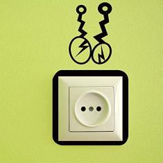 Imagem de Adesivo de Tomada Ligado na Eletricidade