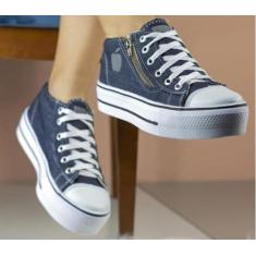 Imagem de Tenis Plataforma Via Star Shoes Ref. 1000 Jeans Escuro