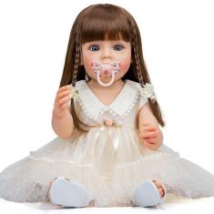 Imagem de Bebe Reborn Menina 100% Silicone 57 Cm - Jade - Pro Baby