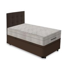 Imagem de Cama Box Baú Solteiro + Cabeceira Cassis e Colchão Ortobom AirTech SpringPocket 88cm