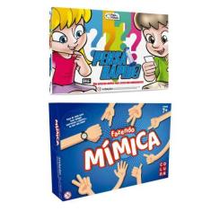Imagem de Jogo Tabuleiro Fazendo Mimicas Coluna + Jogo Pensa Rapido - Pais E Fil