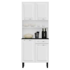 Imagem de Armário De Cozinha Pratika 4 Portas 1 Gaveta Itatiaia Cor Branco - Est
