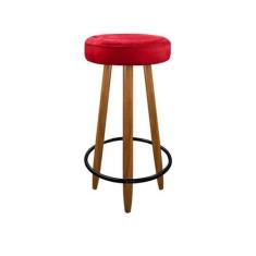 Imagem de Banco Alto Camila Espuma Decorativa Para Balcão Bistrô Vermelho - Lema