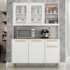 Imagem de Armário para Cozinha 5 Portas 1 Gaveta Branco