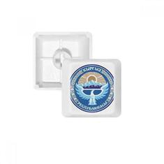 Imagem de Quirguistão, teclado mecânico com emblema nacional da Ásia, kit de atualização para jogos PBT