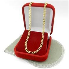 Imagem de Pulseira Masculina 23Cm 3Mm Largura Folheado Ouro Pl475F