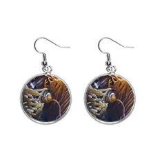 Imagem de Brinco feminino oceano anêmona de peixe coral ciência natureza pingente prata gota joia