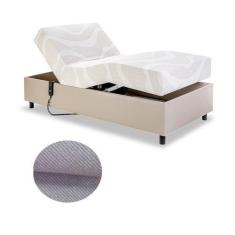 Imagem de Cama Solteiro Centauro Linho Prata Ravena 90X200x64 Sem Fio - Pilati