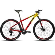 Imagem de Bicicleta Aro 29 Alfameq Half Freio A Disco Bike 24 Marchas, Amarelo, 