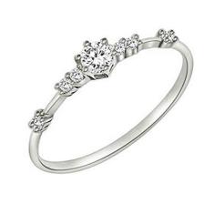 Imagem de MuYiYi11 Anel de noivado feminino requintado, anel de noivado de casamento incrustado com sete diamantes