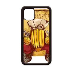 Imagem de Capa para iPhone 11 Pro Max com desenho animado vintage para transporte de carro da Grã-Bretanha, Reino Unido