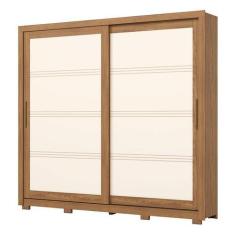 Imagem de Guarda Roupa Casal Medelín 2 Portas Deslizantes Nature Off White - Hen
