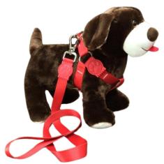 Imagem de Coleira Peitoral Seda Cachorro - 25mm Vermelho nº 4 Nicapet