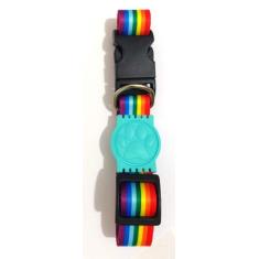 Imagem de Coleira Seda 25mm Arco Iris Tamanho Único (32cm49cm) - Nica Pet